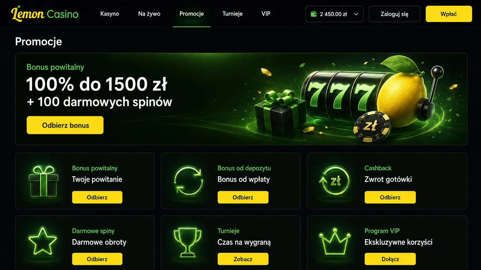 Program lojalnościowy i turnieje dla stałych graczy Lemon Casino